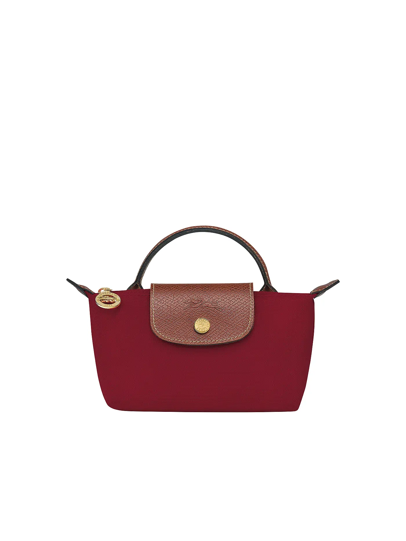 LONGCHAMP | Le Pliage Original Pochette mit Henkel, Navy | rot